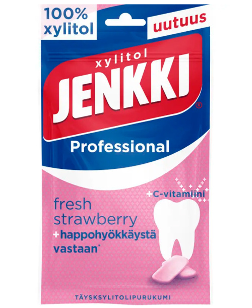 Jenkki Professional Fresh Strawberry +C full xylitol chewing gum 90g