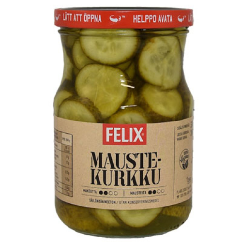 Felix pickled cucumber slices 560g/300g sliced ??cucumbers in a spiced broth