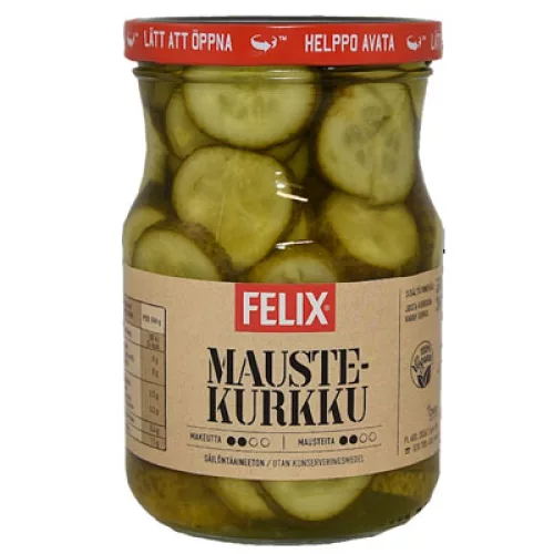 Felix pickled cucumber slices 560g/300g sliced ??cucumbers in a spiced broth