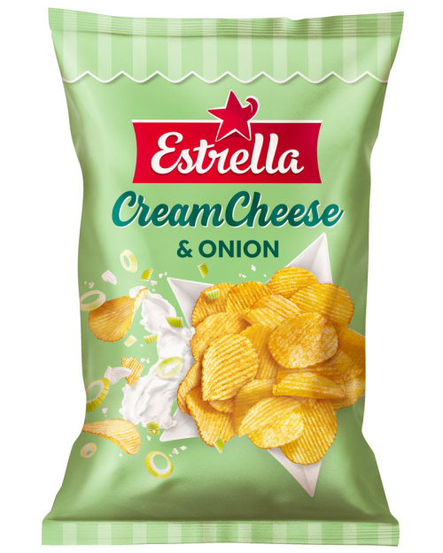 Estrella Cream Cheese & Onion chips bag 275g