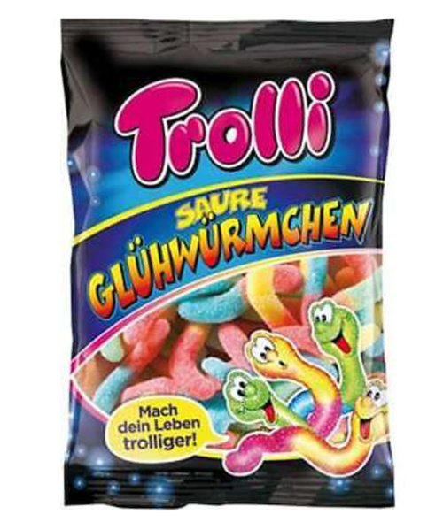 Food Trolli Sour Glowworms 150g