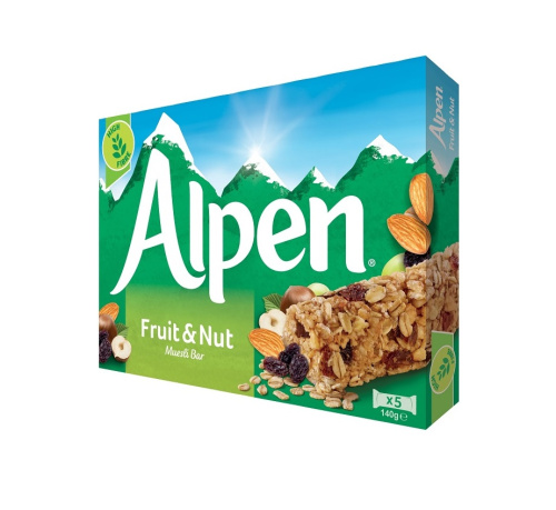 Alpen fruit-nut bar (5x29) 145g