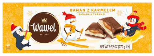 Wawel Banana & Caramel Chocolate Bar 270g