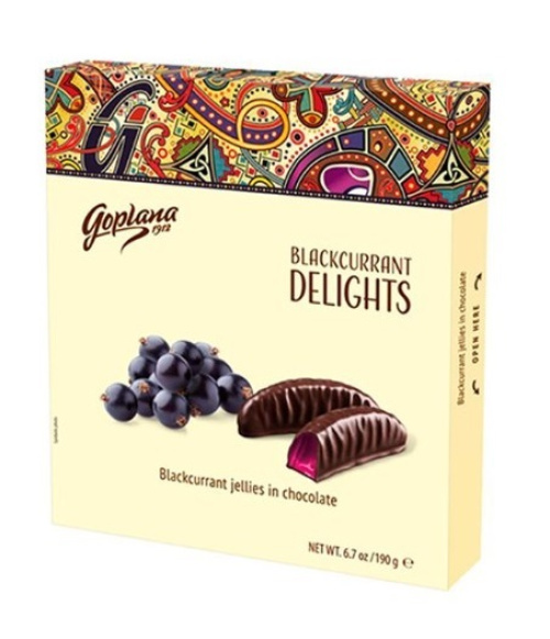 Goplana Jelly In Chocolate Blackcurrant 190g