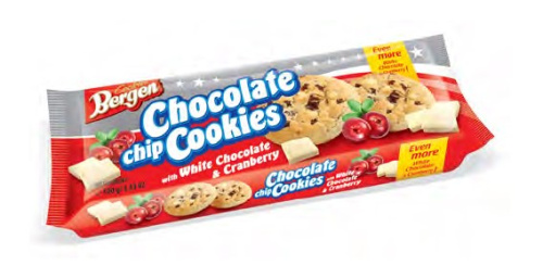 Bergen Cranberry white chocolate cookie 100g