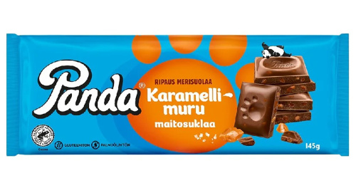 Panda milk chocolate caramel crunch and seasalt 145g