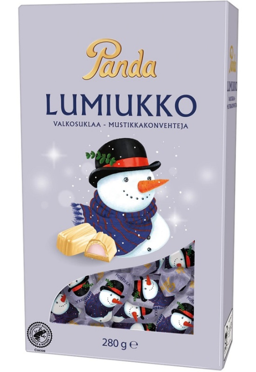 Panda Snowman white chocolate 280g