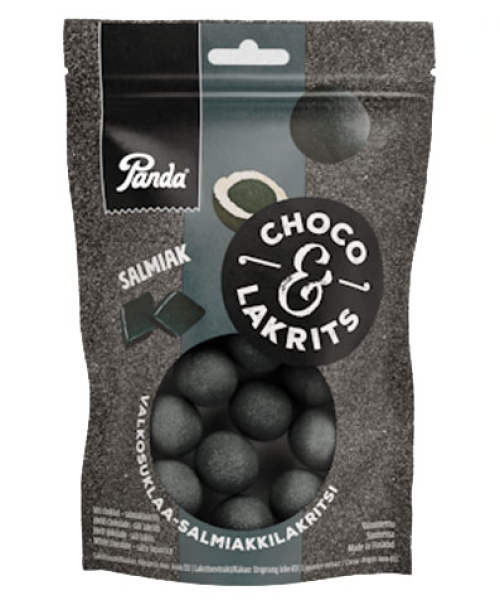 Panda Choco Liquorice white chocolate - salmiakki licorice 120g