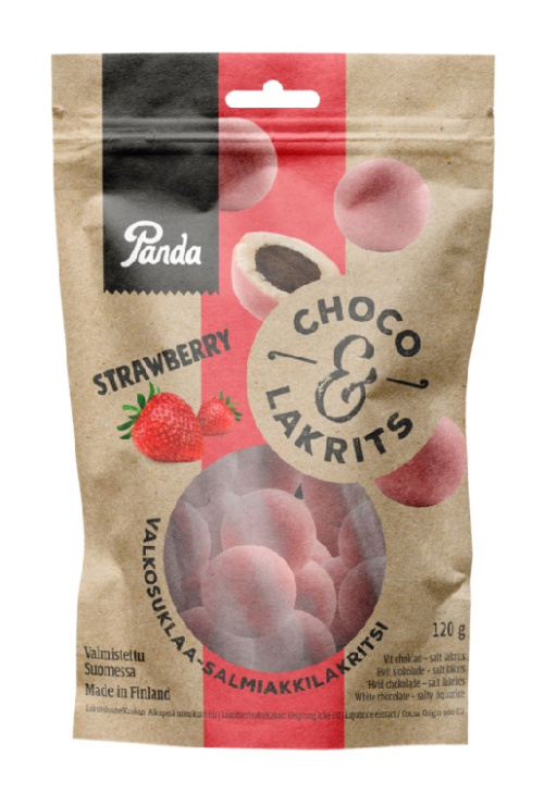 Panda Choco & Lakrits Strawberry 120g
