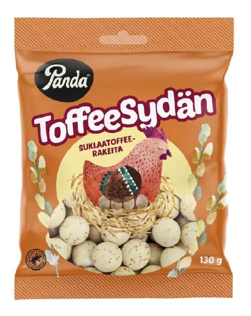 Panda chocolate fudge heart dragees 130g