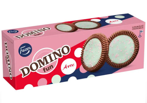 Fazer Domino Fun indulgent biscuit 120g Avec