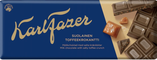 Fazer Milk Chocolate With Salty Toffee Crunch 180g