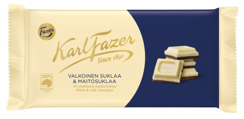 Fazer White Chocolate & Milk Chocolate 131g