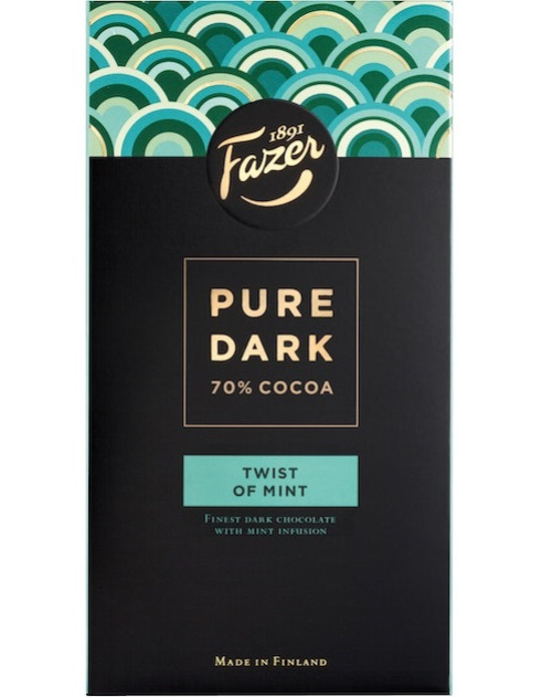 Fazer Pure dark 70% chocolate mint 95g
