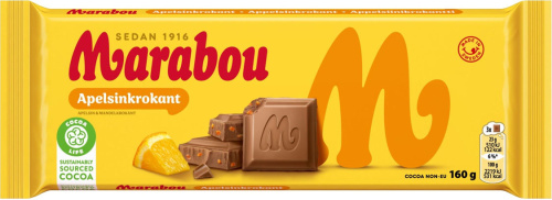 Marabou Orange Croquette Chocolate Bar 160g