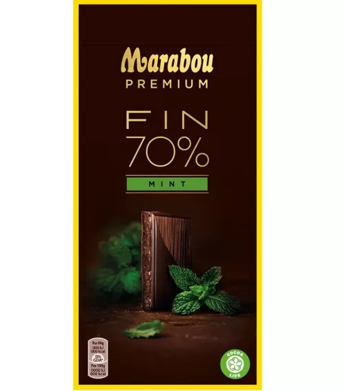 Marabou Premium Dark 70%  Mint 100g