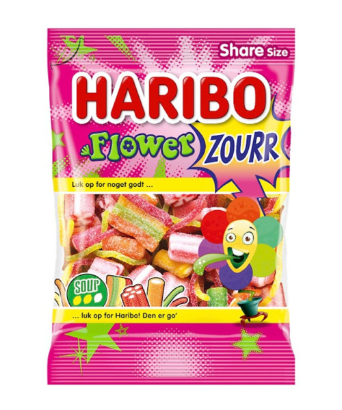 Haribo Flowerzourr sour winegum 250g
