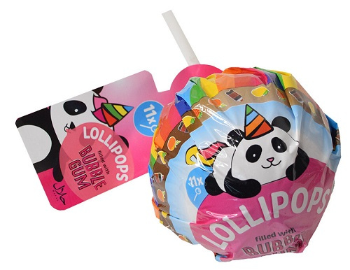 Becky's XL Panda Lollipop With Gumball 135g