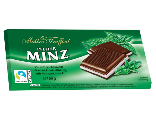 Maître Truffout Mint Chocolate Bar 100g