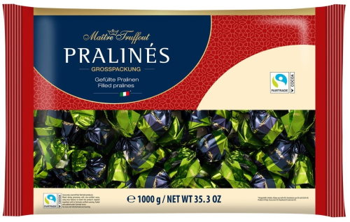 Maître Truffout Pralines Milk Chocolate Hazelnut & Cereals 1000g