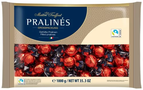M.T Pralines red/gold milk chocolate with hazelnut cream filling 1000g