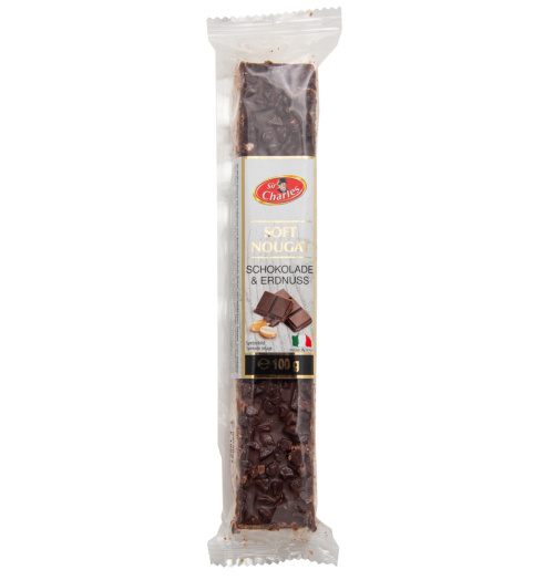 Sir Charles Soft Nougat Bar Chocolate & Peanuts 100g