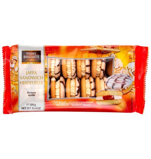 Feiny Biscuits  Jaffa Sandwich Cream/Blueberry 380g