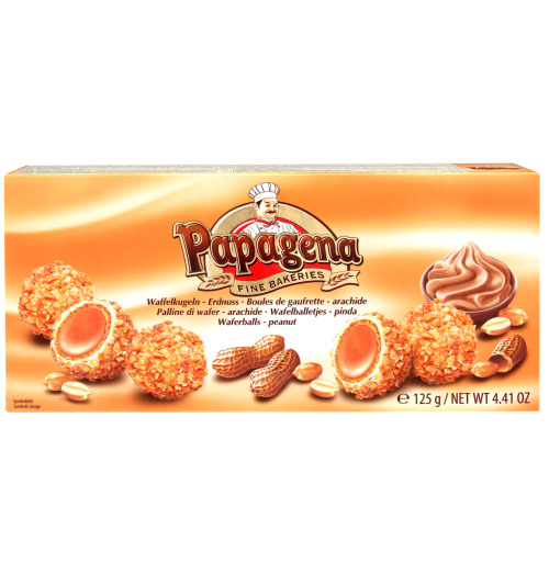 Papagena Waffle Balls With Peanuts 125g