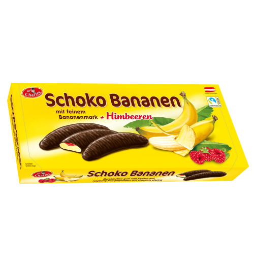 Sir Charles Chocolate bananas raspberry 300g