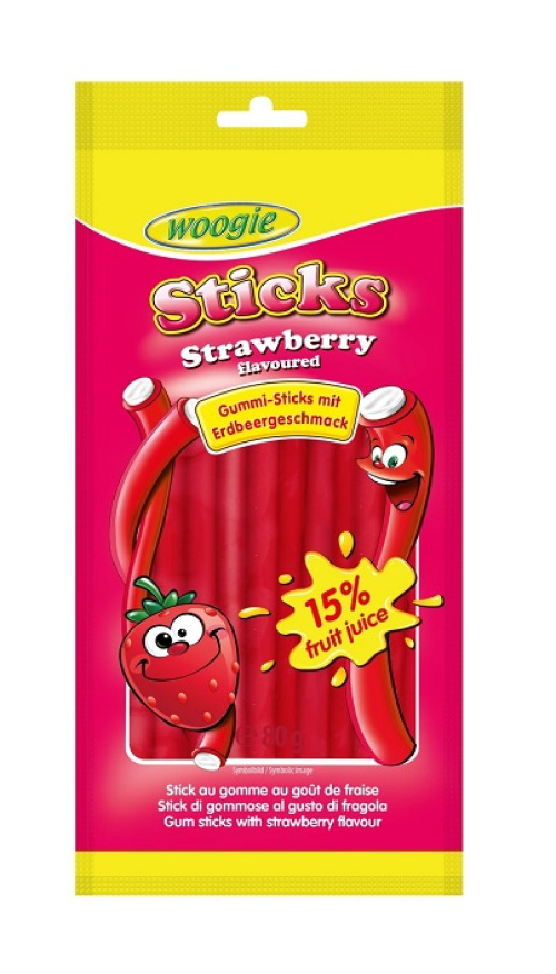 Woogie Strawberry Worms 80g