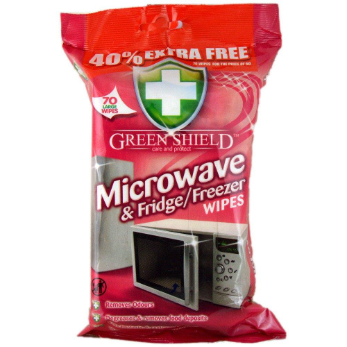 Green Shield Glass & Window Wipes 70pk - Wilsons - Import