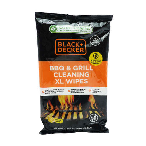 Black + Decker BBQ & Grill Cleaning Wipes 20s