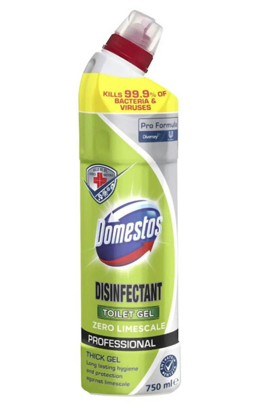 Domestos Toilet Gel Disinfectant Zero Limescale 750 ml