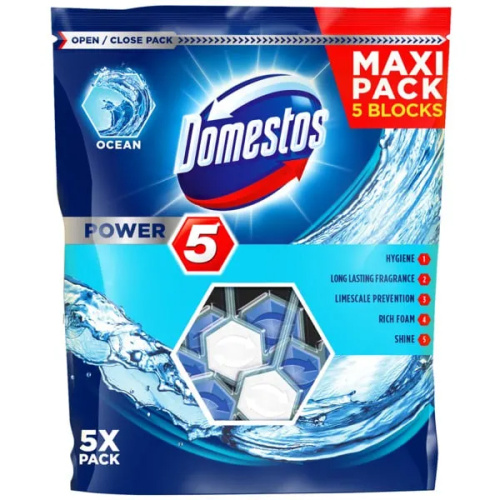Domestos Power Ocean 5-pack WC freshener