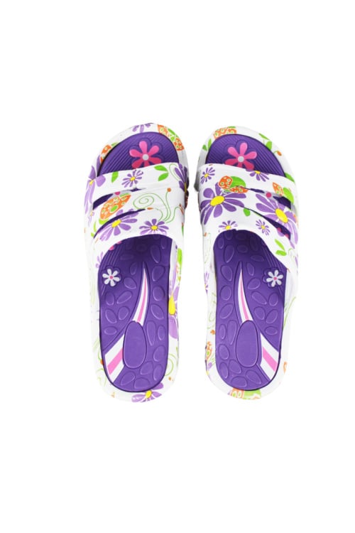 Women's Clogs, purple flowers k.36-41