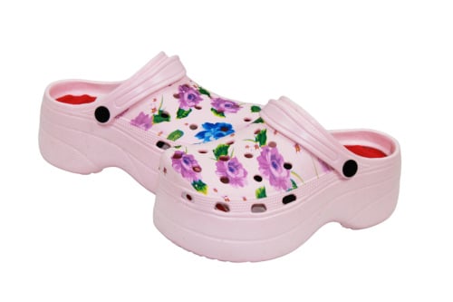 Women's Clogs Pink, flower, size 36-41