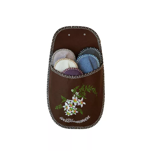 gift slippers 5 pcs /flowers one size brown