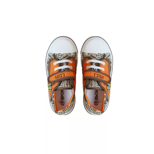 Kid's sneakers 19-30 brown/orange