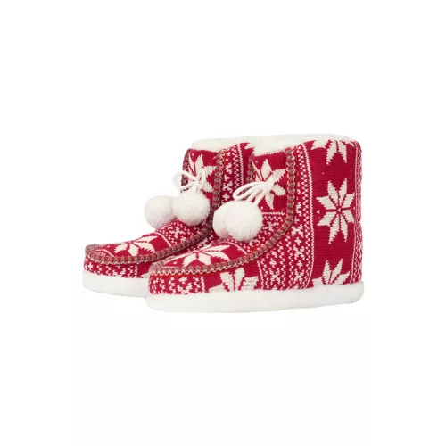 Women home ankle slippers  red 36-41