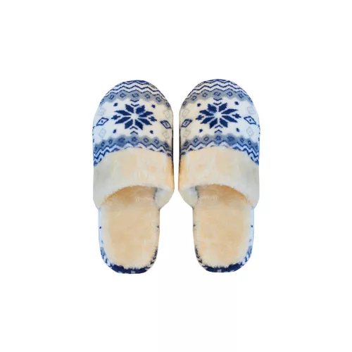 Women home slippers 36-40 white/blue