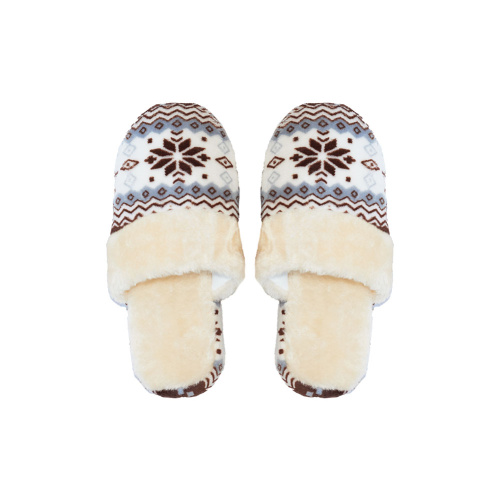 Women home slippers 37-39 white/brown