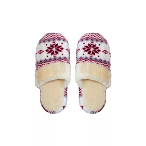 Women home slippers 36-41 white/red
