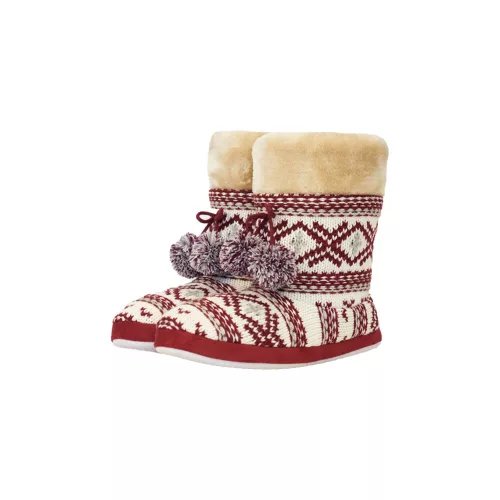 Women home boots 36-41 red