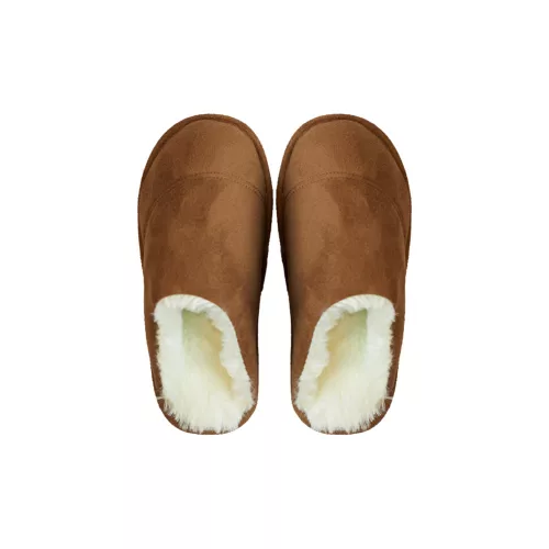 Women home slippers 36-41 brown/white dots