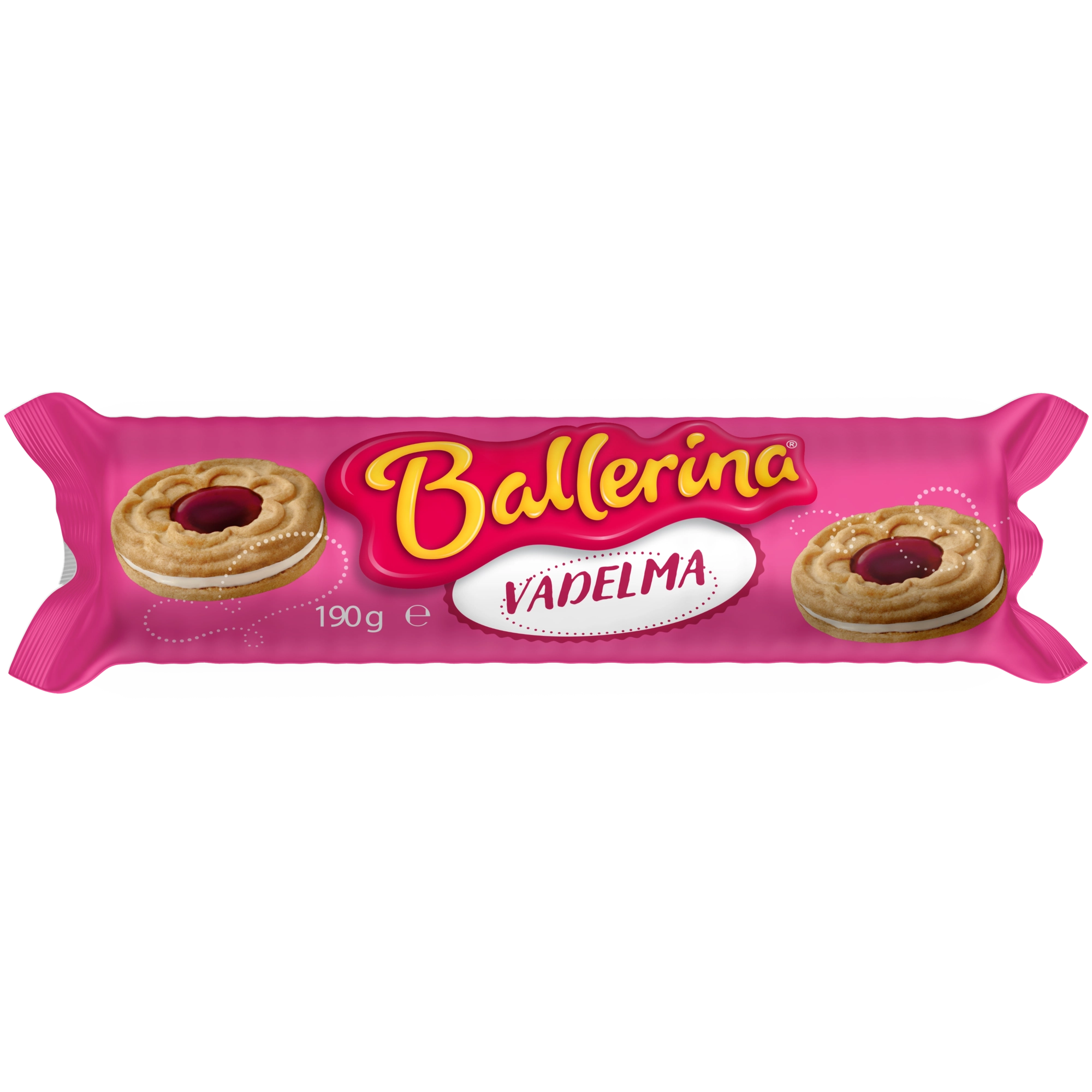 Kantolan Ballerina vadelma täytekeksi 190g
