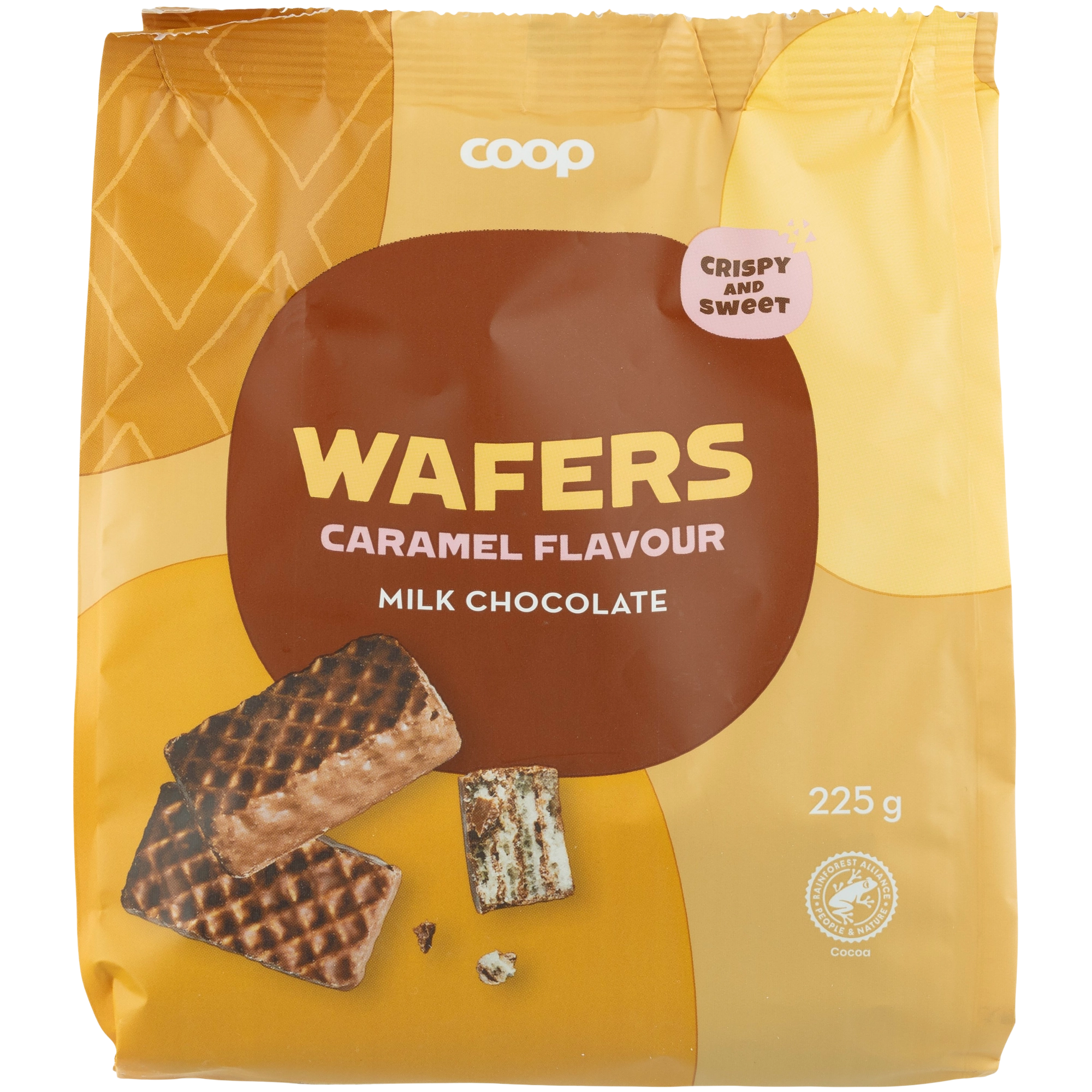 Coop vohvelit toffee ja suklaa 225 g