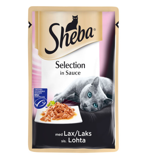 Sheba Selection salmon in sauce MSC certified 85g