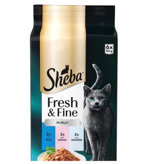 Sheba Fresh&Fine fish assortment in jelly MSC 6x50g