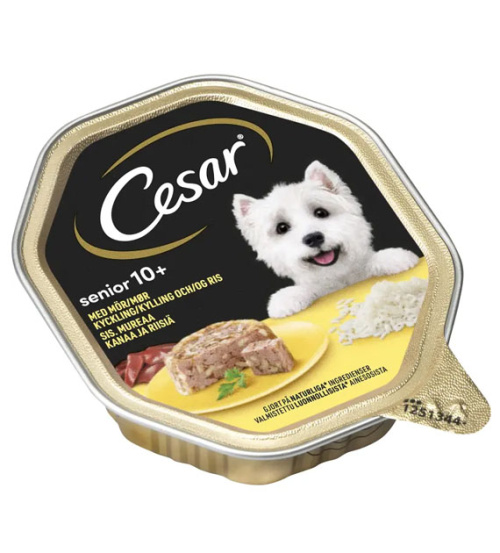Cesar Senior portion box chicken-rice 150g