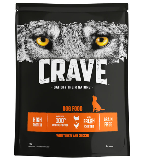 Crave dry dog ??food turkey & chicken 1kg